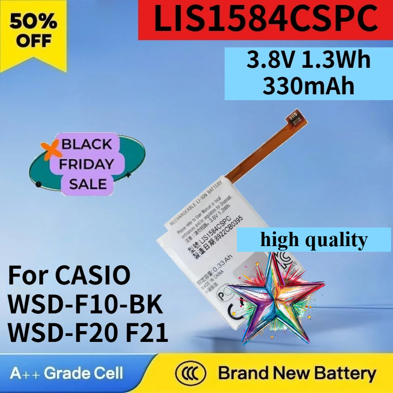Rg Watches & Jewelry Gmbh - CASIO WSD-F10-BK/GN/RD/RG WSD-F20 F21용 3.8V 1.3Wh