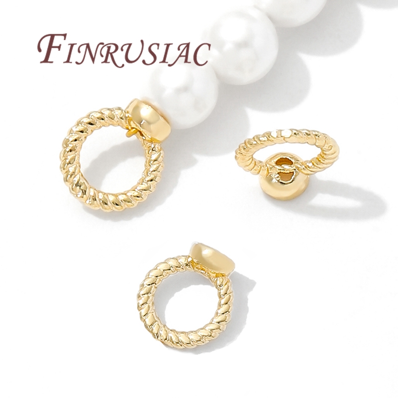 Gold Plated Ring - 7.5mm 엔드 연결 링 18K 금도금