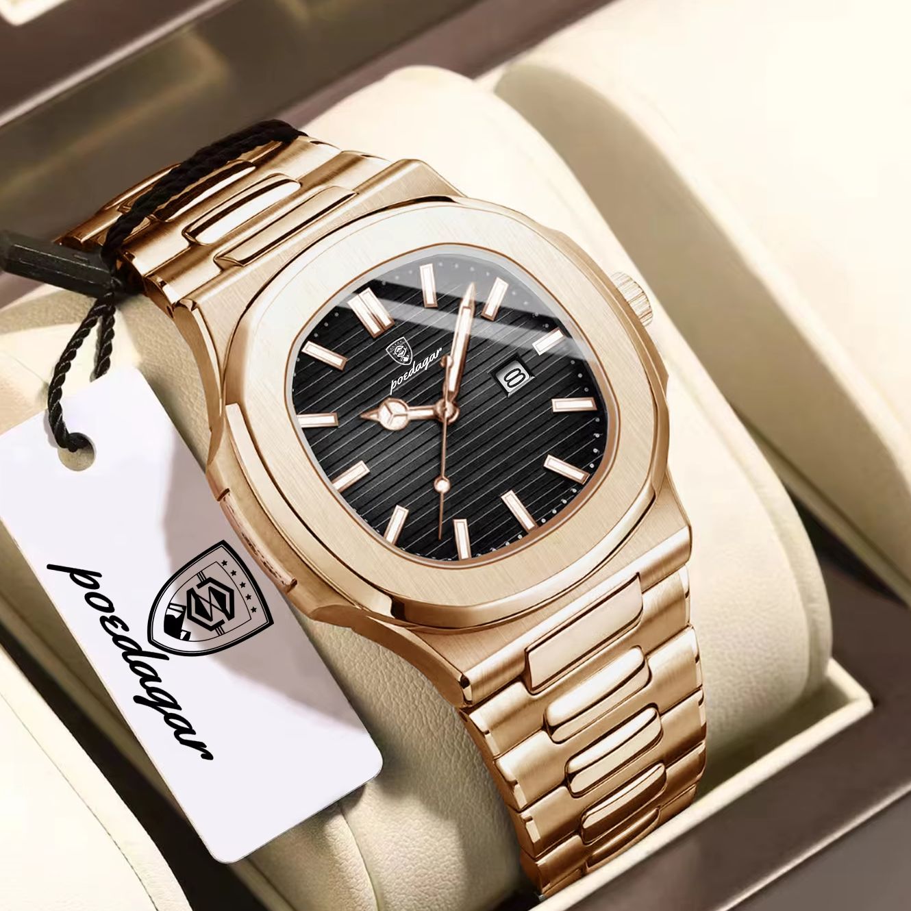 Rg Watches & Jewelry Gmbh - 포에다가 럭셔리 비즈니스 남성용 시계 야광