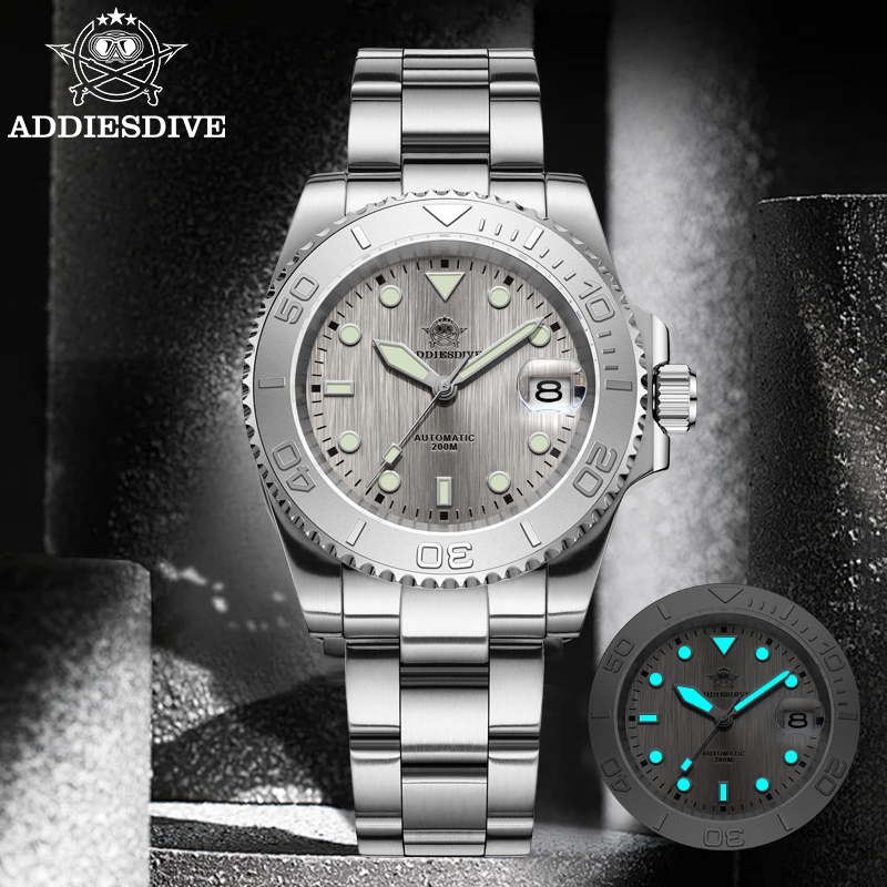 Mens Mechanical Watch - ADDIESDIVE AD2087 남성용 시계 방수 20Bar