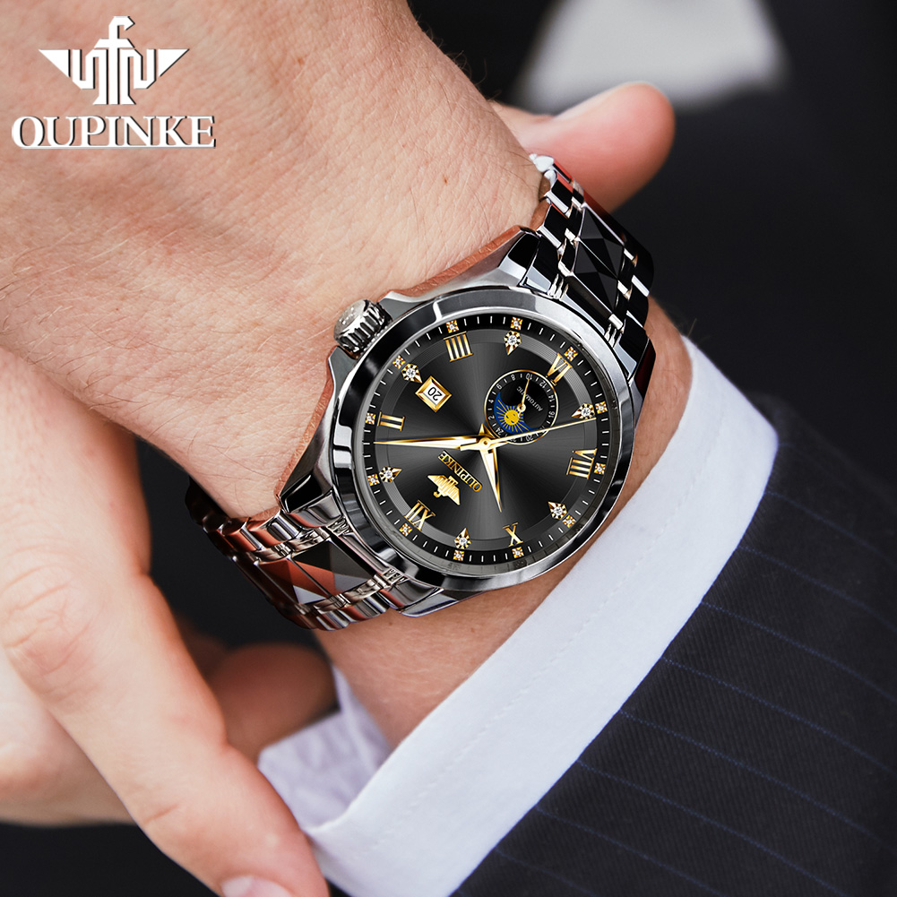 OUPINKE 3265 남성용 시계 문페이즈 방수 날짜 - Mens Mechanical Watch 리뷰 및 가격
