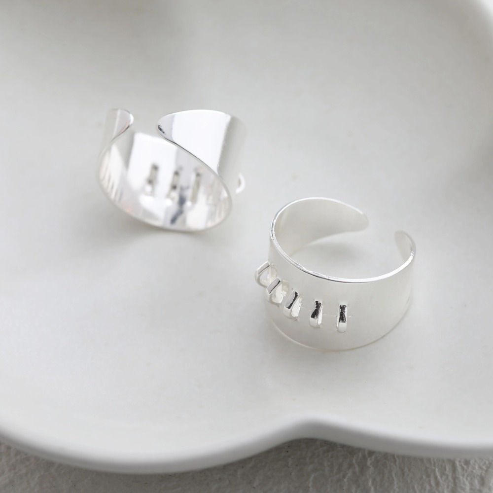보석에 대 한 교수형 구멍이 있는 4PCS 황동 반지  - Gold Plated Ring 리뷰 및 가격