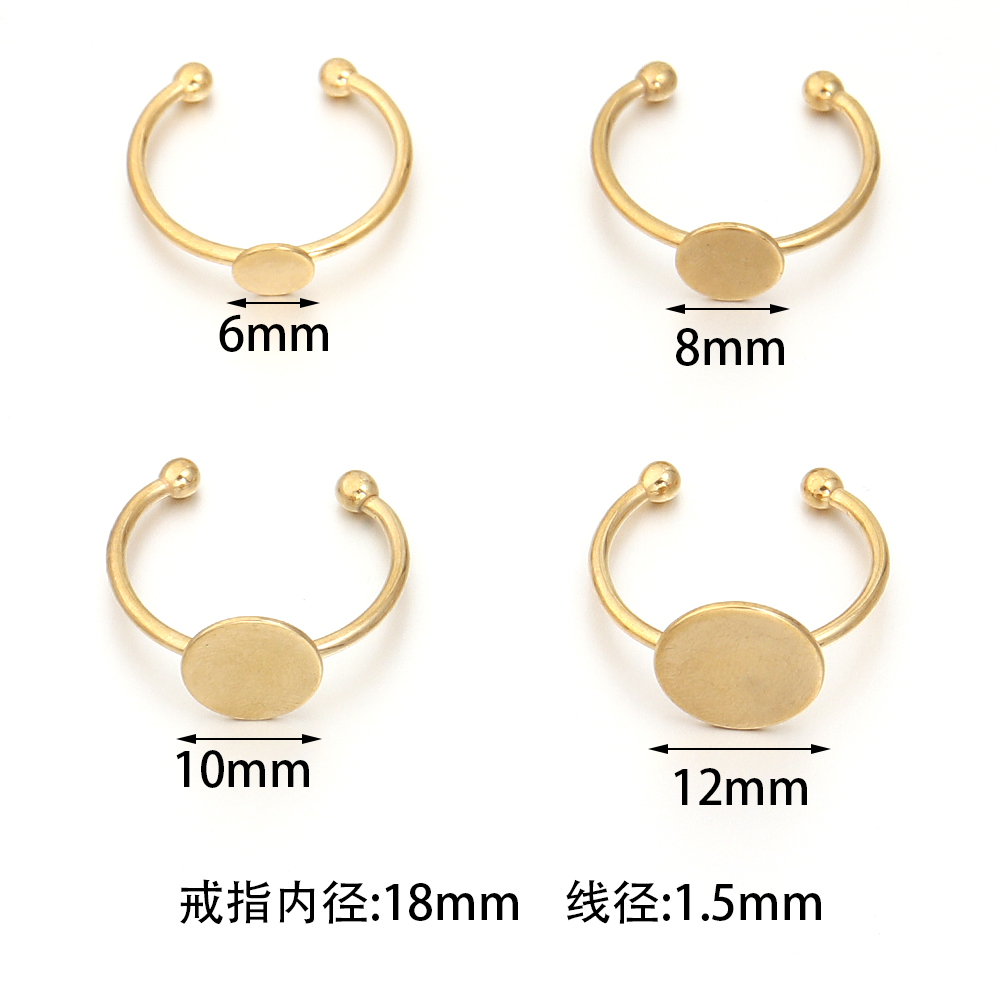 5Pcs/Lot 스테인리스 금은 빈 기초를 도금했습니다 - Gold Plated Ring 리뷰 및 가격