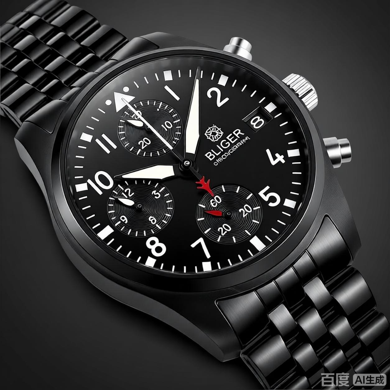 BLIGER 풀 블랙 브러시드 38mm VK67 쿼츠  - Mens Mechanical Watch 리뷰 및 가격