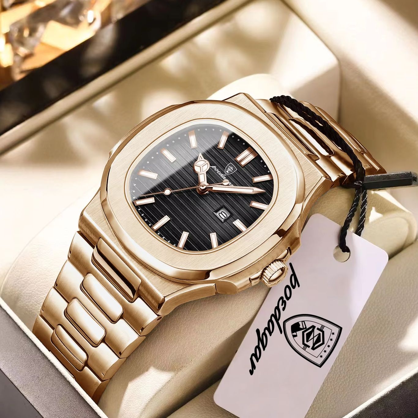 포에다가 럭셔리 비즈니스 남성용 시계 야광 방수 스테인 - Rg Watches & Jewelry Gmbh 리뷰 및 가격