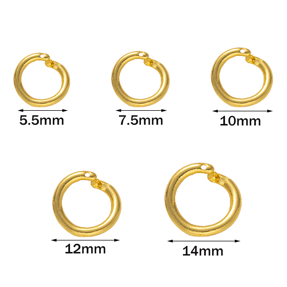 10개 18K 금도금 황동 잠금식 원형 크림프 점프 링 - Gold Plated Ring 리뷰 및 가격