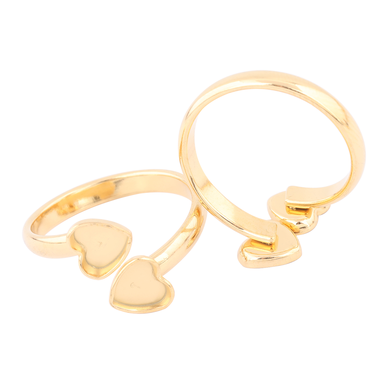 10pcs 스테인레스 스틸 골드 도금 맞는 6mm 하트 - Gold Plated Ring 리뷰 및 가격