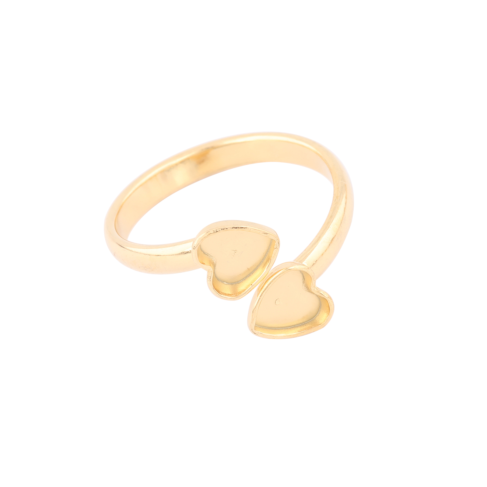 10pcs 스테인레스 스틸 골드 도금 맞는 6mm 하트 - Gold Plated Ring 리뷰 및 가격