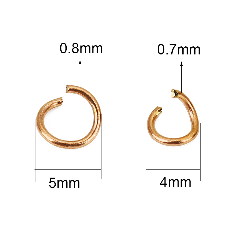 100개 로즈골드 도금 스테인리스 스틸 오픈 점프 링  - Gold Plated Ring 리뷰 및 가격