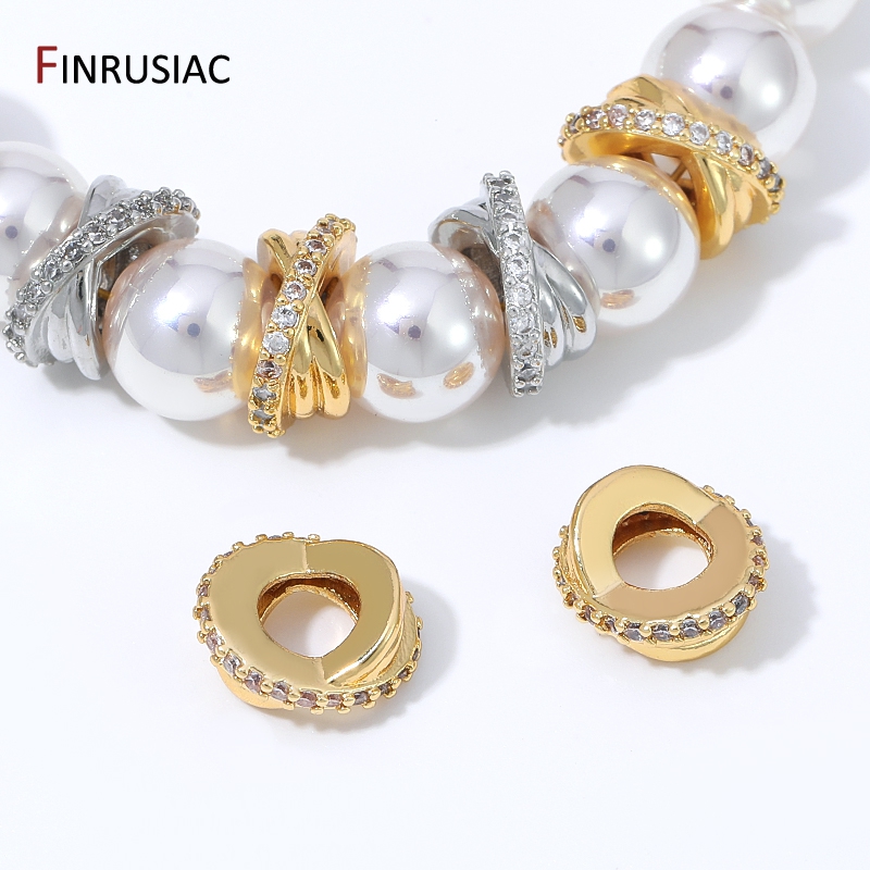18K 금도금 황동 지르콘 트위스트 링 스페이서 비즈, - Gold Plated Ring 리뷰 및 가격
