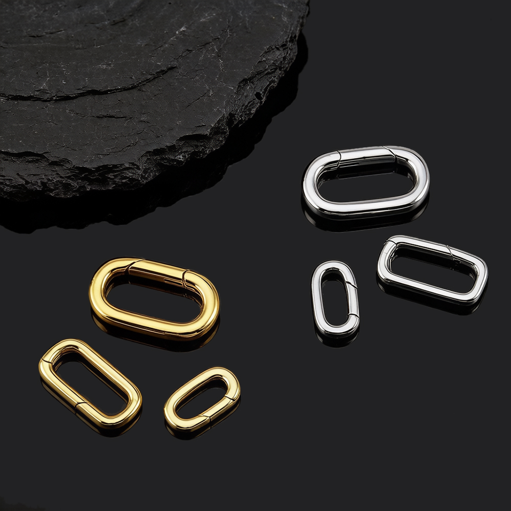 2개 18K 금도금 오벌 카라비너 목걸이 클래스프 스프 - Gold Plated Ring 리뷰 및 가격